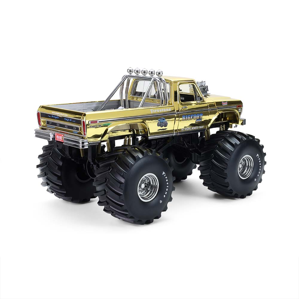 F-250怪兽卡车 - 粉碎王者系列 - 大脚怪1号50周年纪念版 - 金色电镀涂装（含鲍勃·钱德勒人偶限量版）