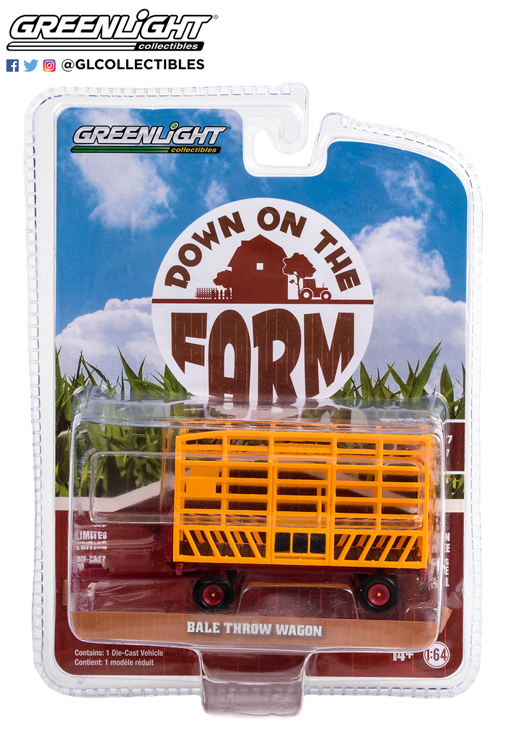 草捆抛掷车 - 黄红