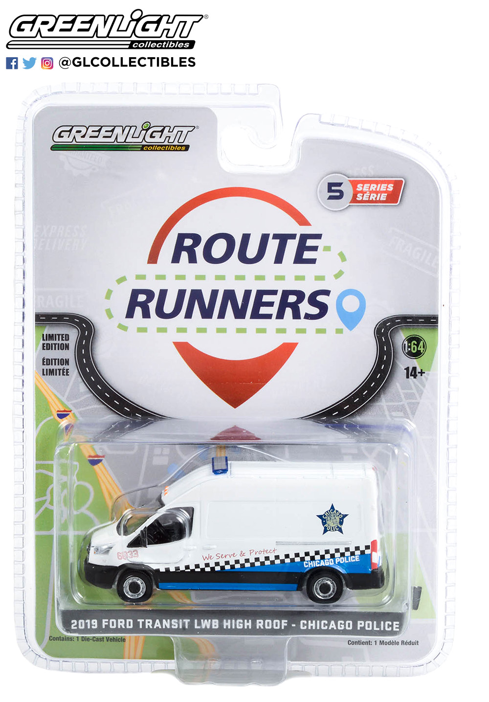 芝加哥警察局定制款福特全顺长轴高顶警车 - "服务民众，守护安全"