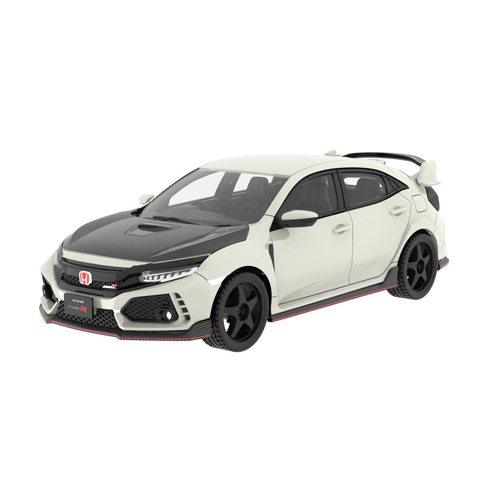 本田思域Type-R（FK8）定制轮毂与碳纤维引擎盖——冠军白