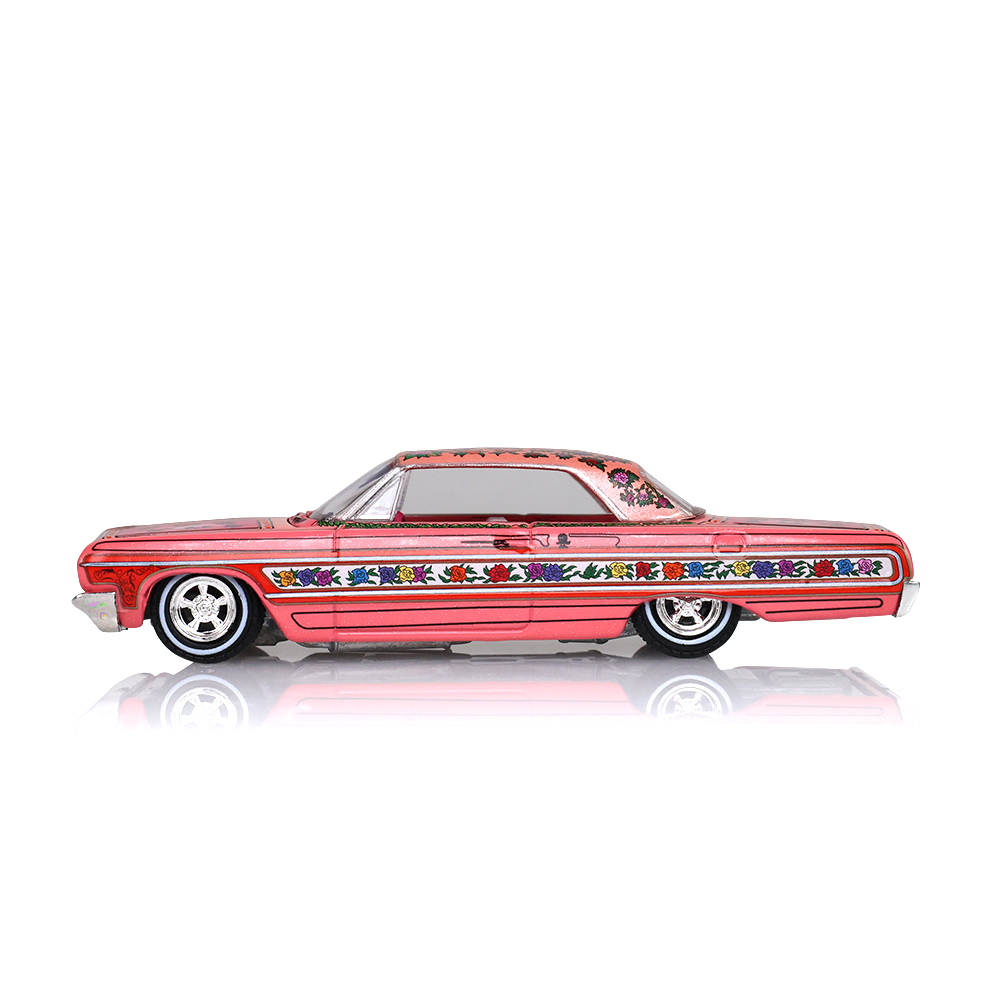 加州低底盘车系列1 - 1964款雪佛兰英帕拉低底盘车 - 粉红色配玫瑰