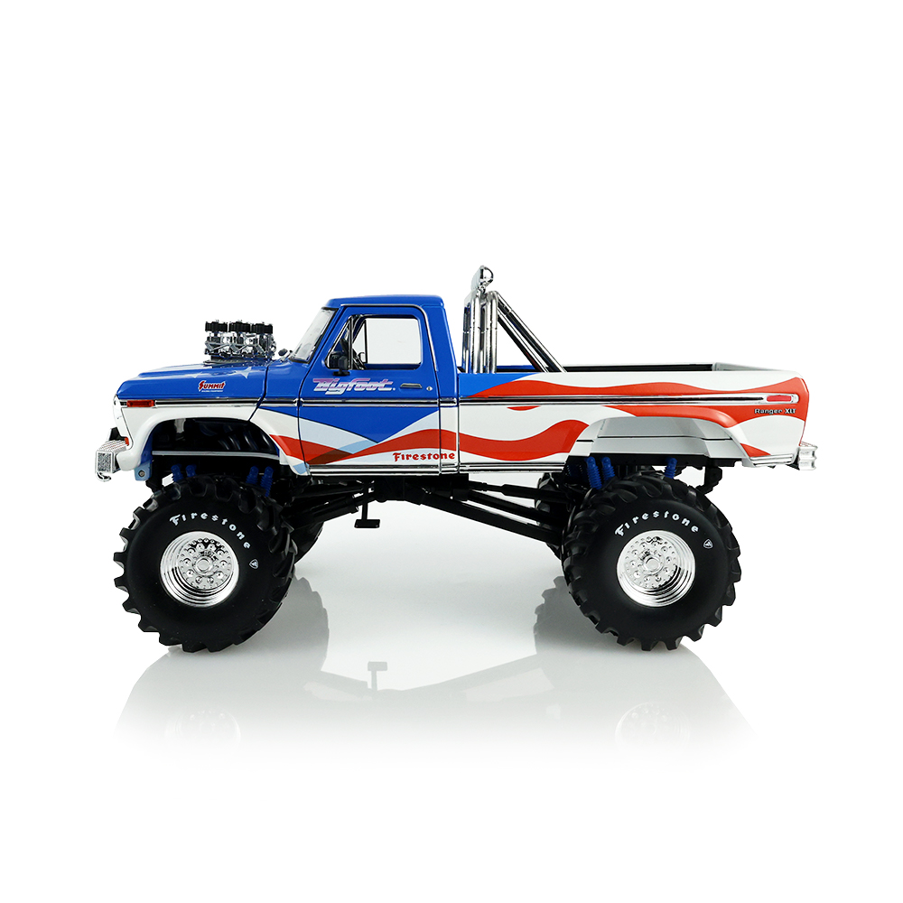大脚怪 #1 - 1979 福特 F-250 怪兽卡车美国 250 周年纪念版，附 1:18 比例鲍勃·钱德勒站立人偶