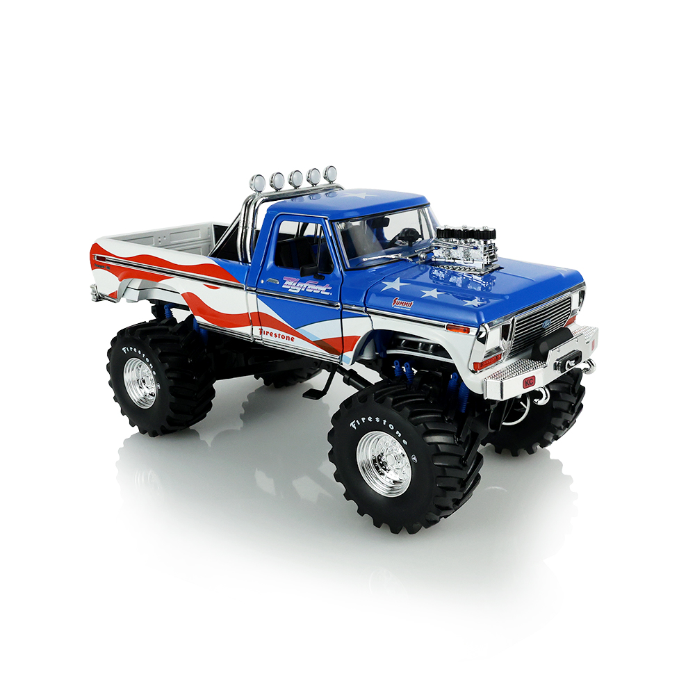 大脚怪 #1 - 1979 福特 F-250 怪兽卡车美国 250 周年纪念版，附 1:18 比例鲍勃·钱德勒站立人偶