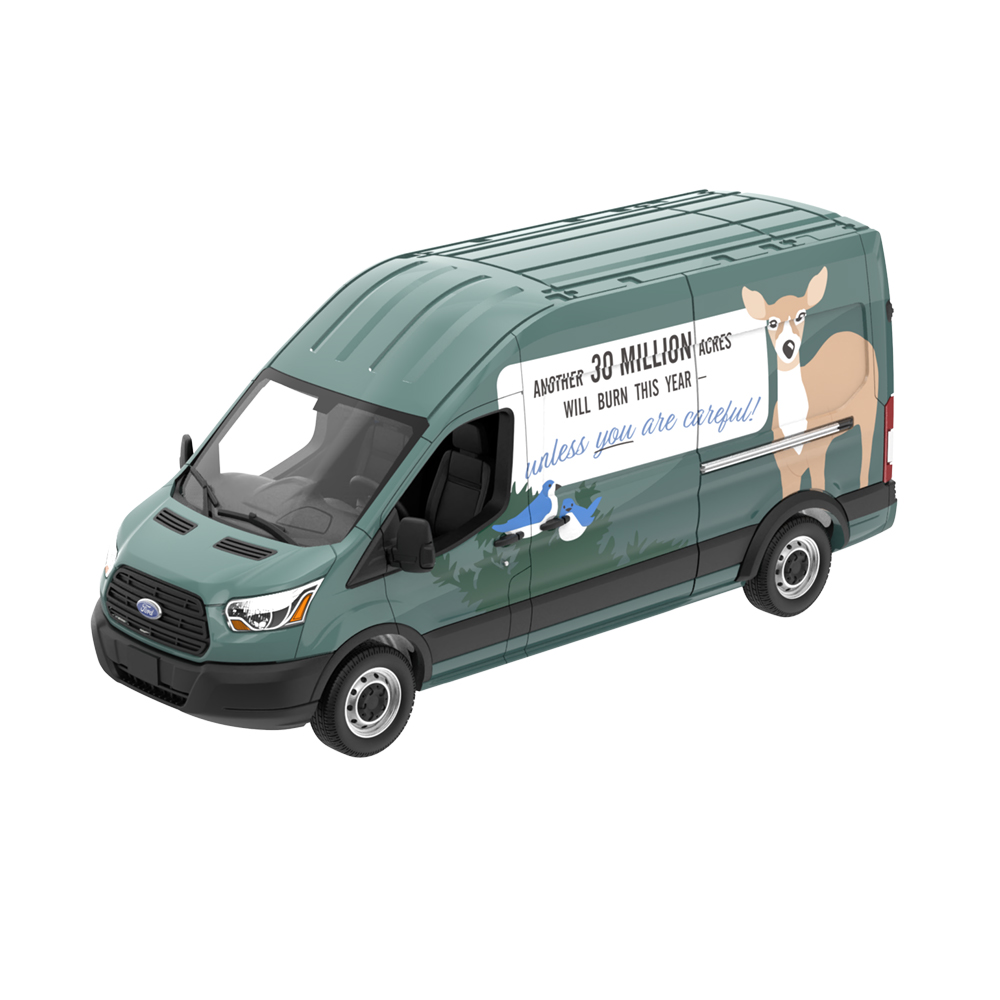 2020 福特 Transit LWB 高顶 - 记住，只有你能阻止野火！