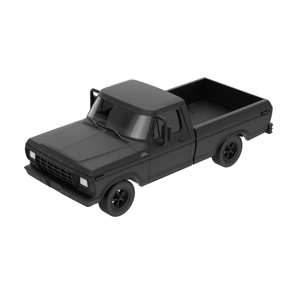 1979 年福特 F-100 訂製皮卡 - 霧面黑  黑色