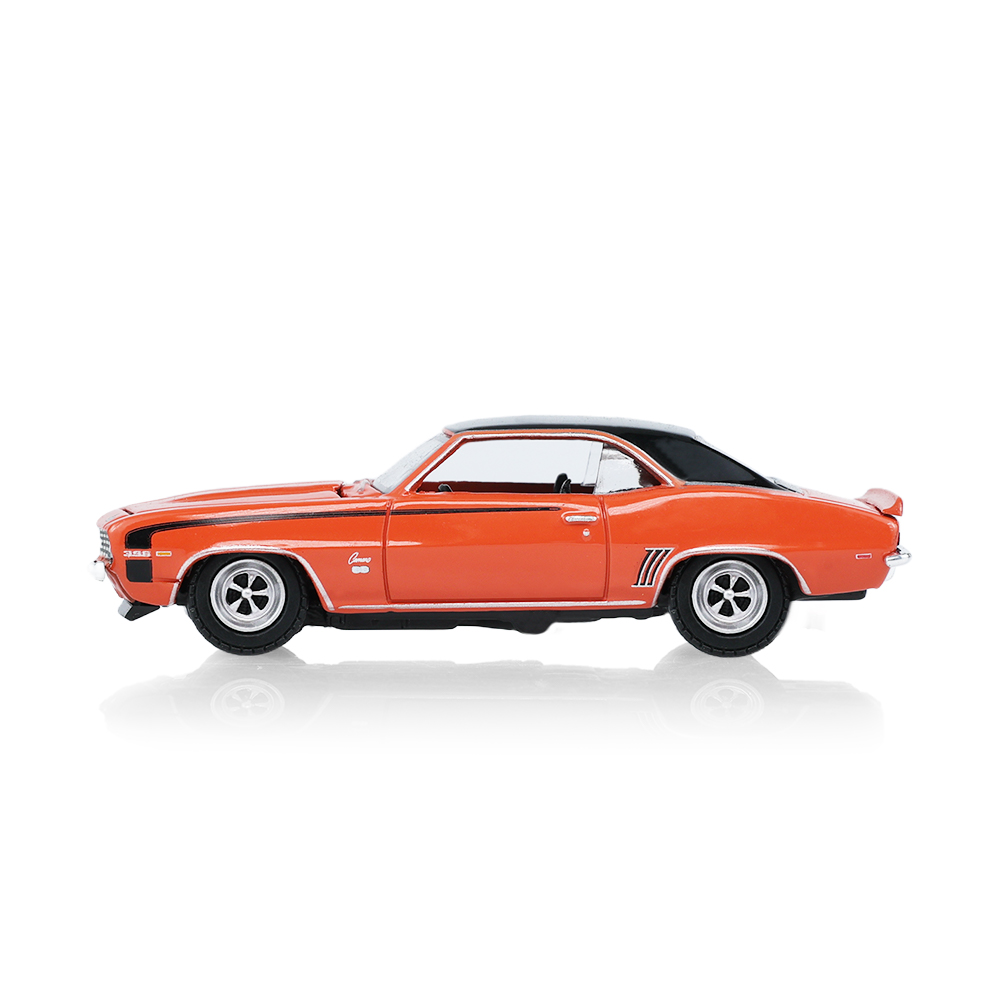 1969年雪佛兰Camaro SS 396 Restomod改装车 - 亮橙色车身搭配定制轮毂