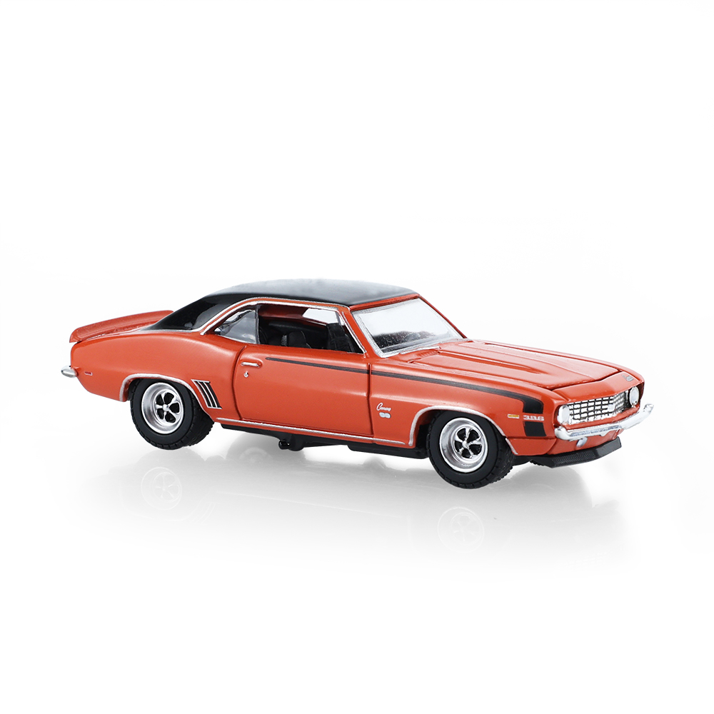 1969年雪佛兰Camaro SS 396 Restomod改装车 - 亮橙色车身搭配定制轮毂