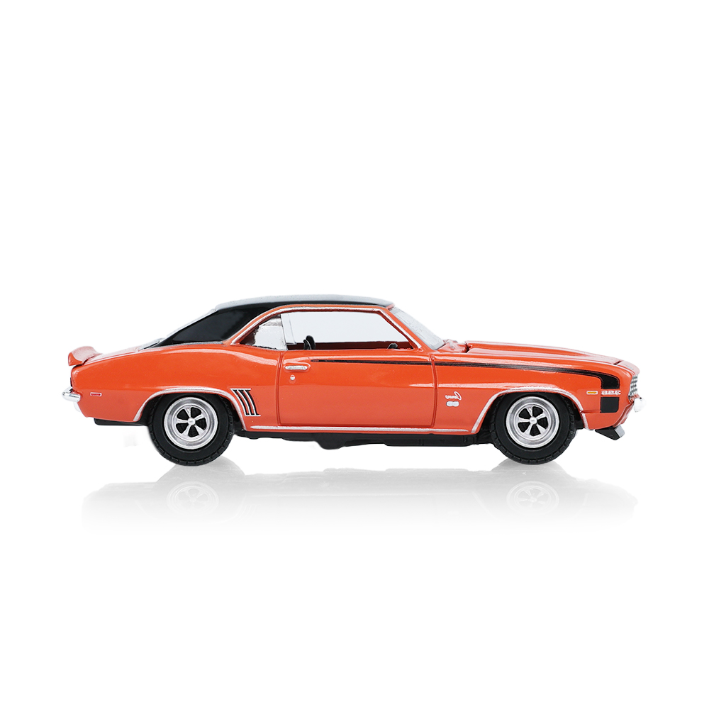 1969年雪佛兰Camaro SS 396 Restomod改装车 - 亮橙色车身搭配定制轮毂