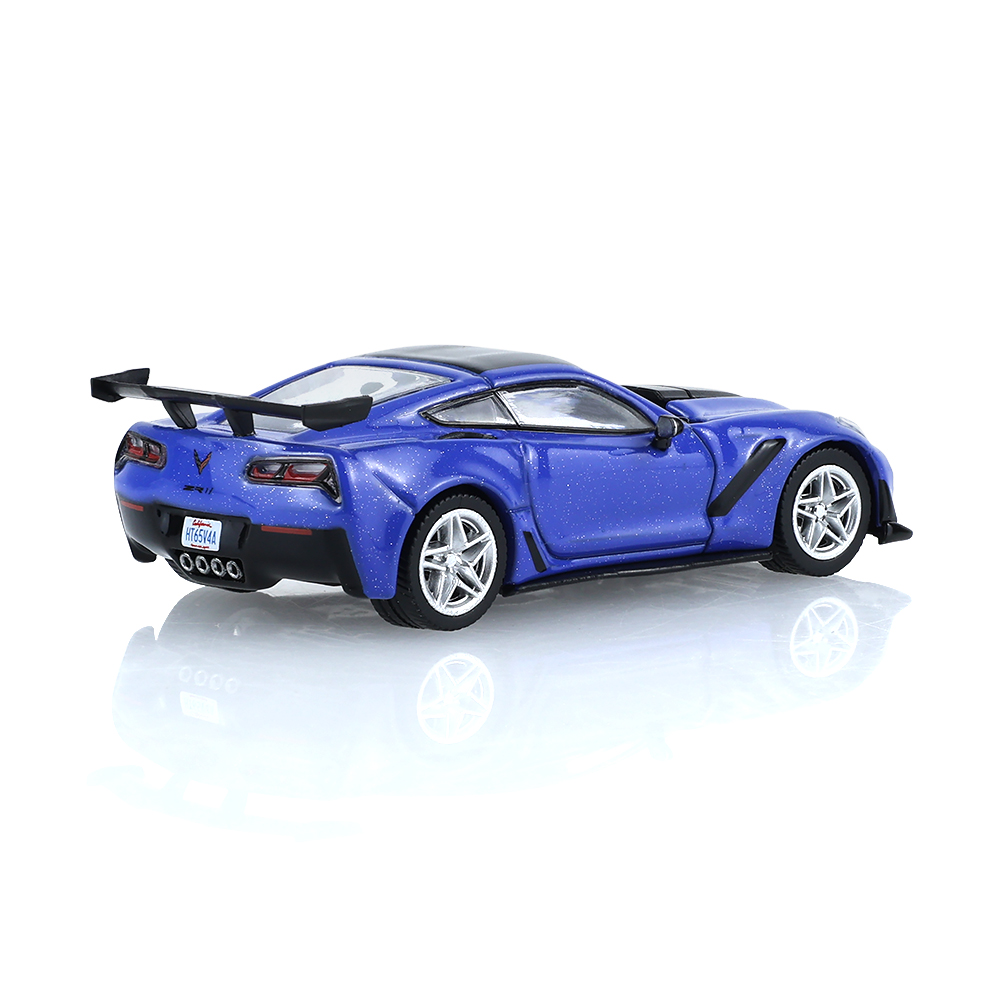 2019款雪佛兰克尔维特C7 ZR1 - 拉古纳蓝，定制轮毂